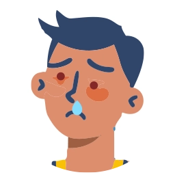 Tos, cojuntivitis y secreción nasal