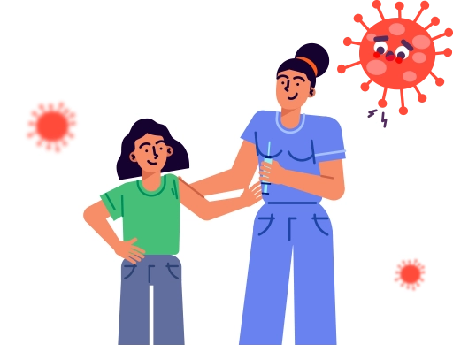 En equipo contra el sarampión